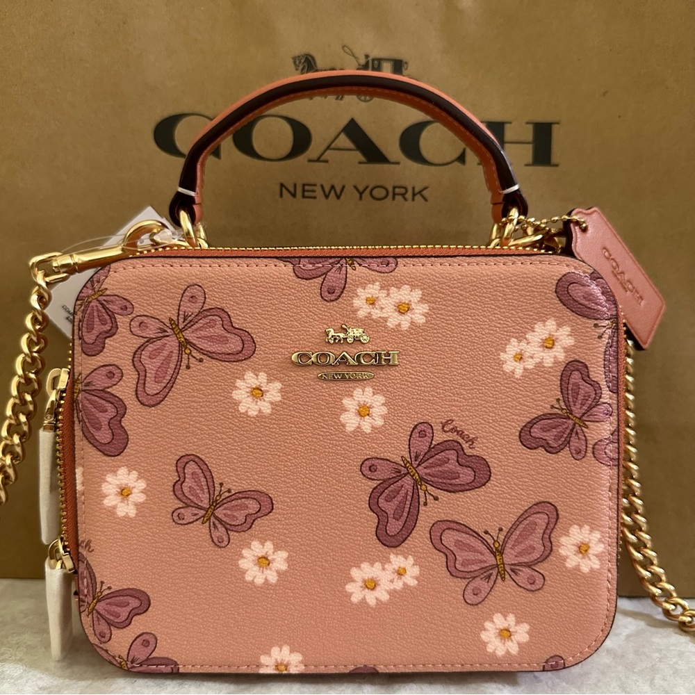 Box Crossbody With Lovely Butterfly Print 💕#CH213